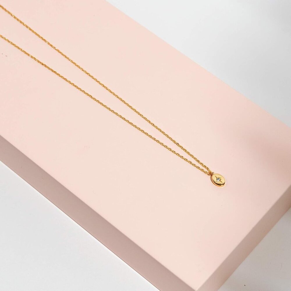 14K Gold Plated Engraved Coin Pendant Necklaces for Women | Byzantine Coin Penda - Picture 4 of 6